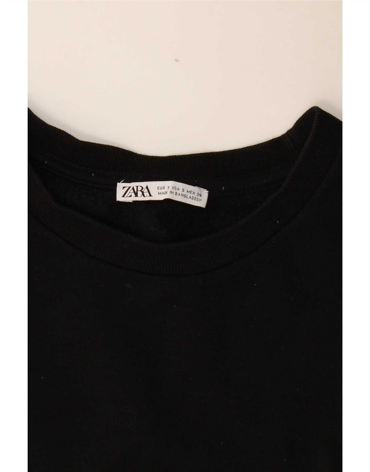 Zara Sweat-shirt surdimensionné pour femme UK 10 Petit Noir
