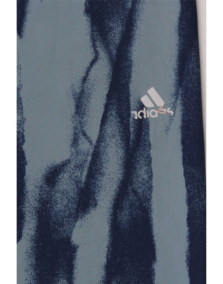 Adidas Climalite Abstract Pattern Leggings UK 16/18 Large Bleu