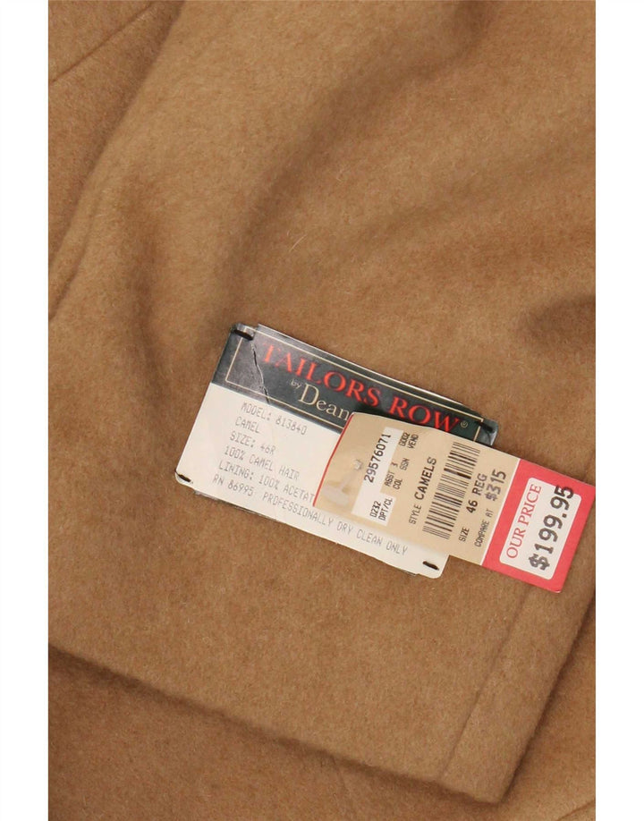 Deansgate Veste blazer à 2 boutons pour homme UK 46 3XL Beige Camelhair
