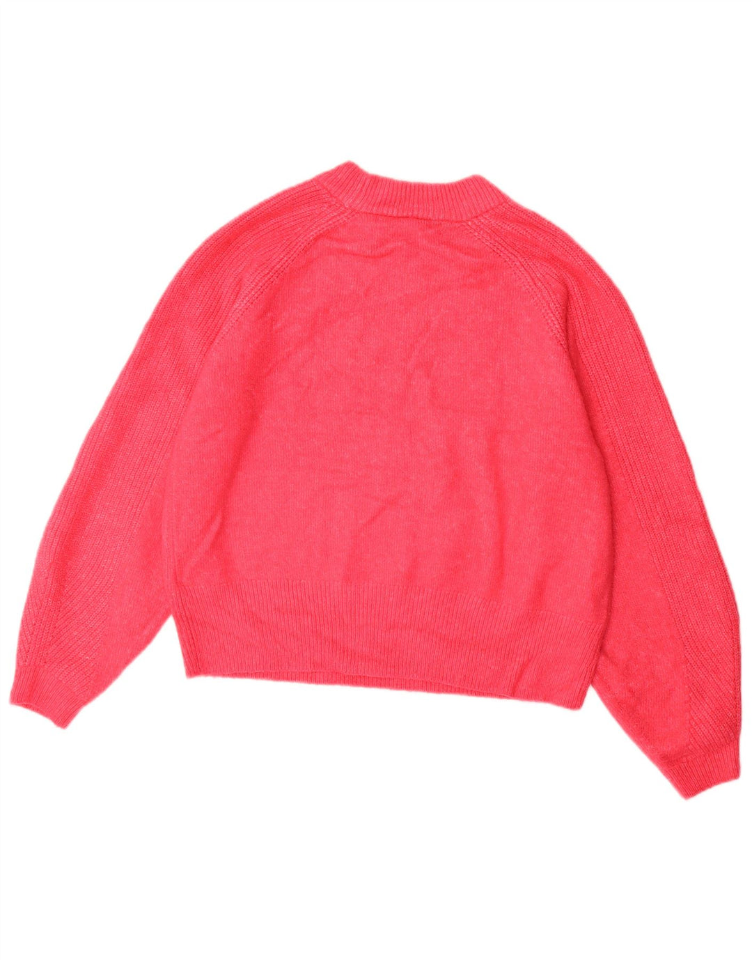 MARKS & SPENCER Womens Crew Neck Jumper Sweater UK 14 Medium Pink Acrylic