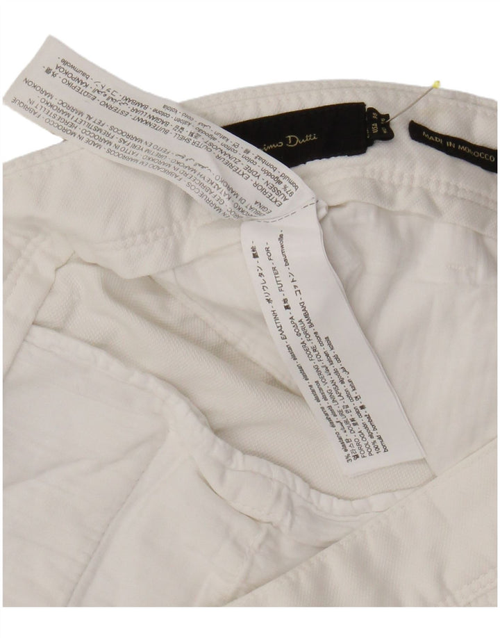 Massimo Dutti Short Chino Homme EU 46 XL W38 Coton Blanc