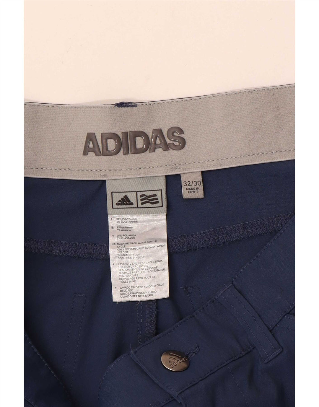 Adidas Pantalon Slim Casual W32 L30 Bleu Polyamide Homme