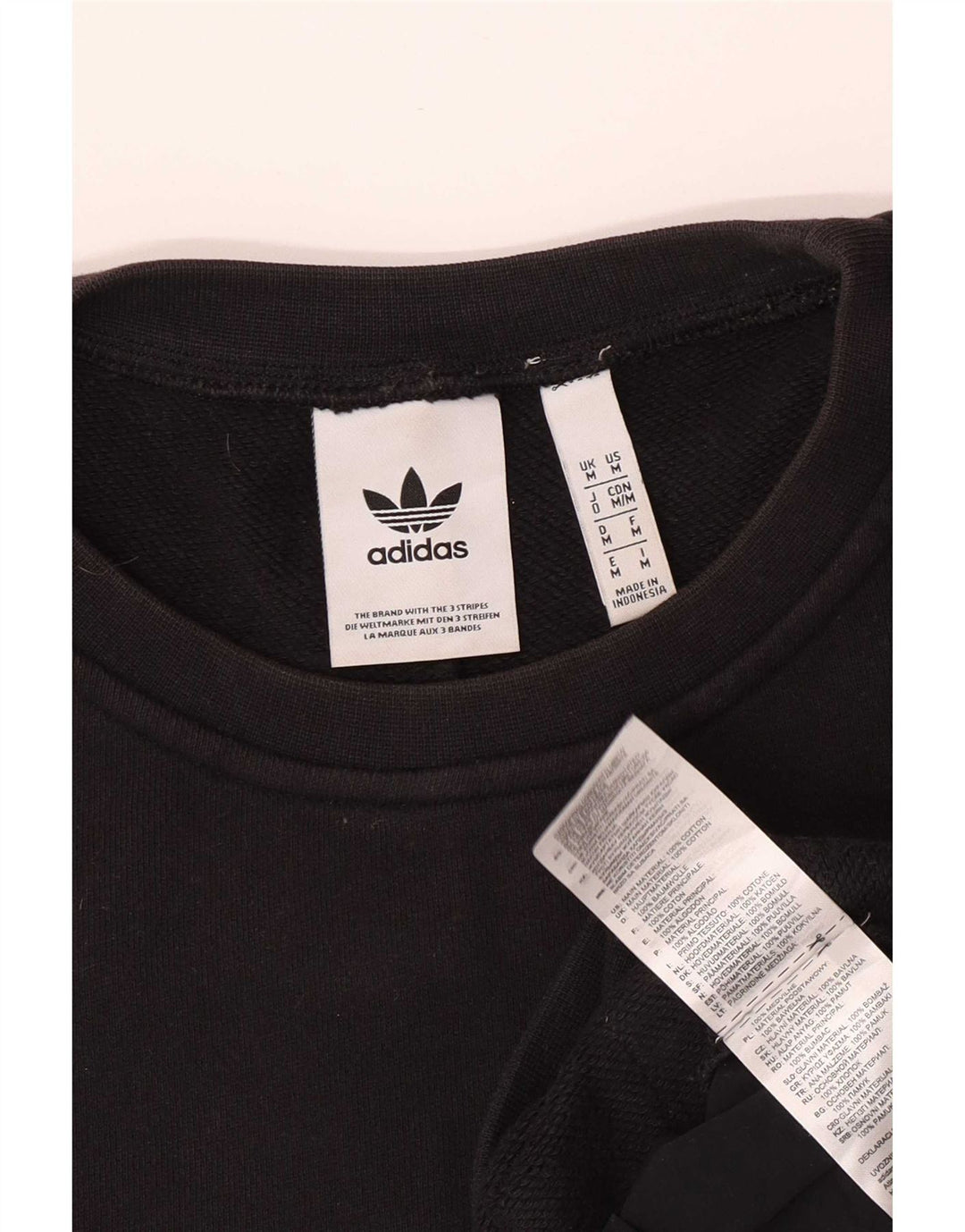 Adidas Sweat-shirt pour homme en coton noir moyen