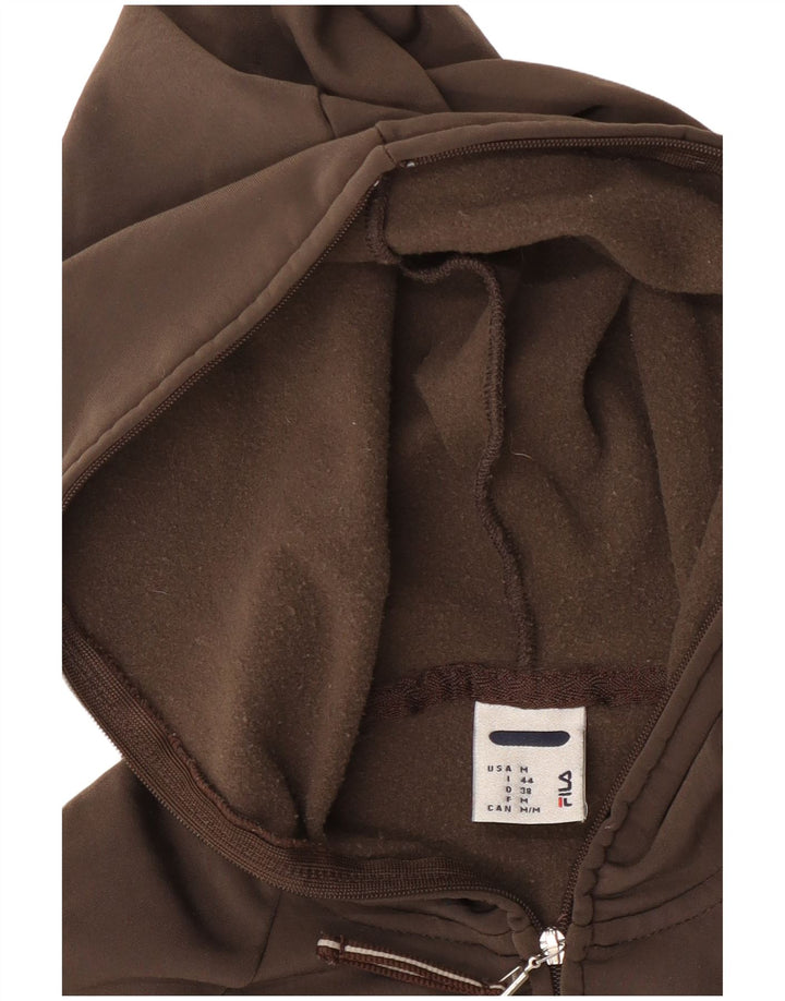 Fila Pull à capuche zippé pour femme UK 12 Marron moyen