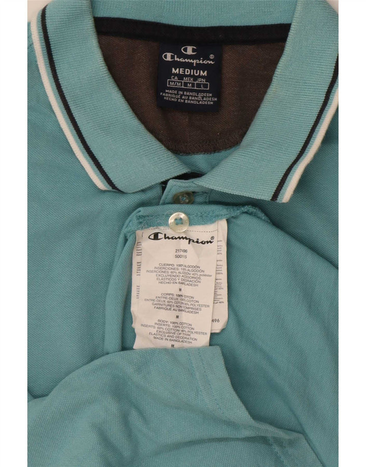 Champion Polo Homme Bleu Moyen Rayé Coton