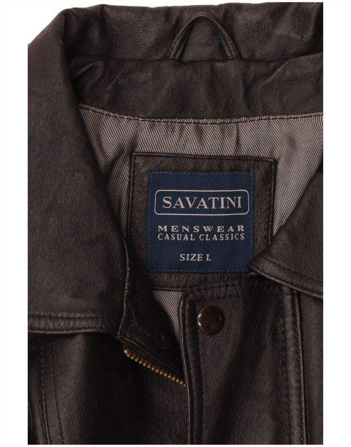 veste en cuir homme vintage UK 40 Grand cuir noir