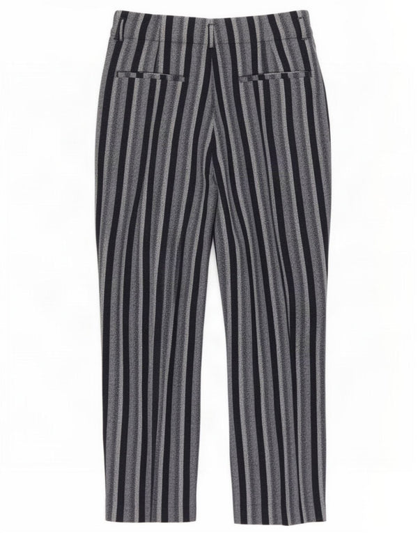 Marks & Spencer Pantalon court pour femme UK 14 Medium W28 L24 Bleu rayé