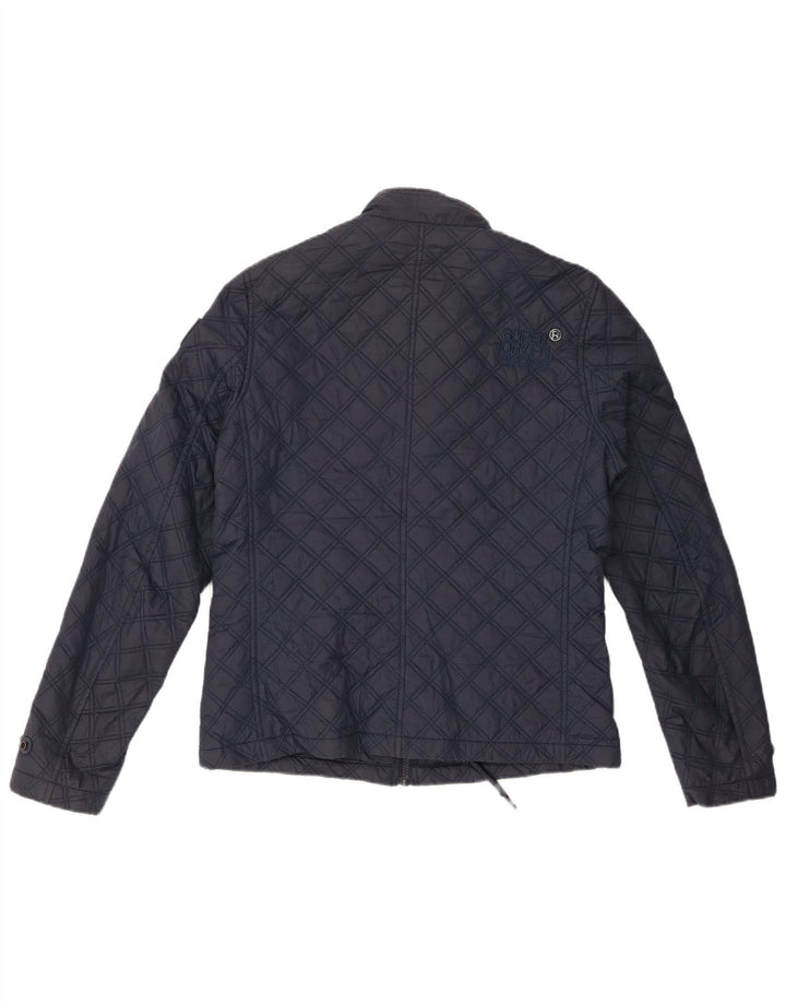 Superdry Veste matelassée pour femme UK 12 Bleu marine moyen