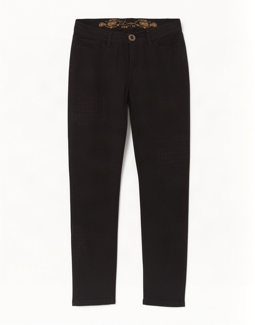 Desigual Jean skinny W32 L32 pied-de-poule noir femme