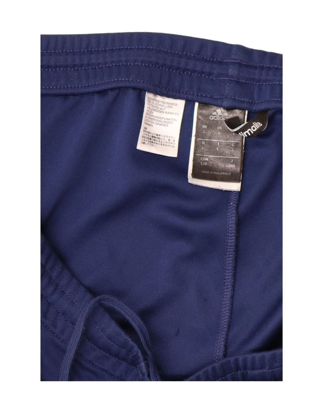 ADIDAS Mens Climalite Tracksuit Trousers Large  Navy Blue Polyester Vintage Adidas and Second-Hand Adidas from Messina Hembry 