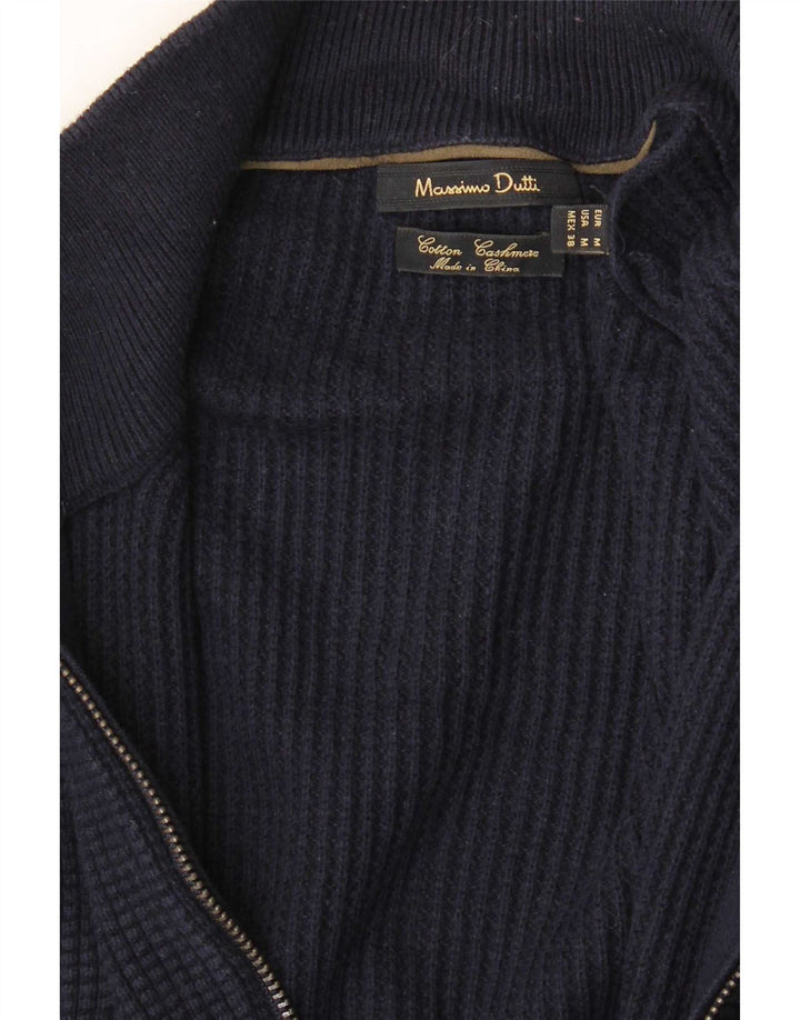 Massimo Dutti Pull Cardigan Homme Bleu Marine Moyen