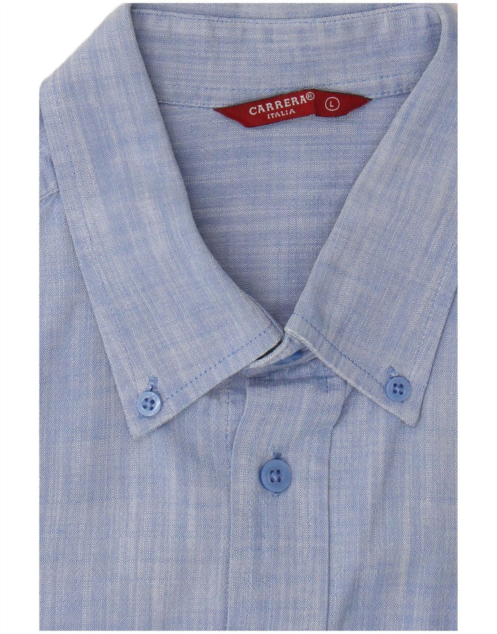 Carrera Chemise à manches courtes pour hommes, grand bleu, coton