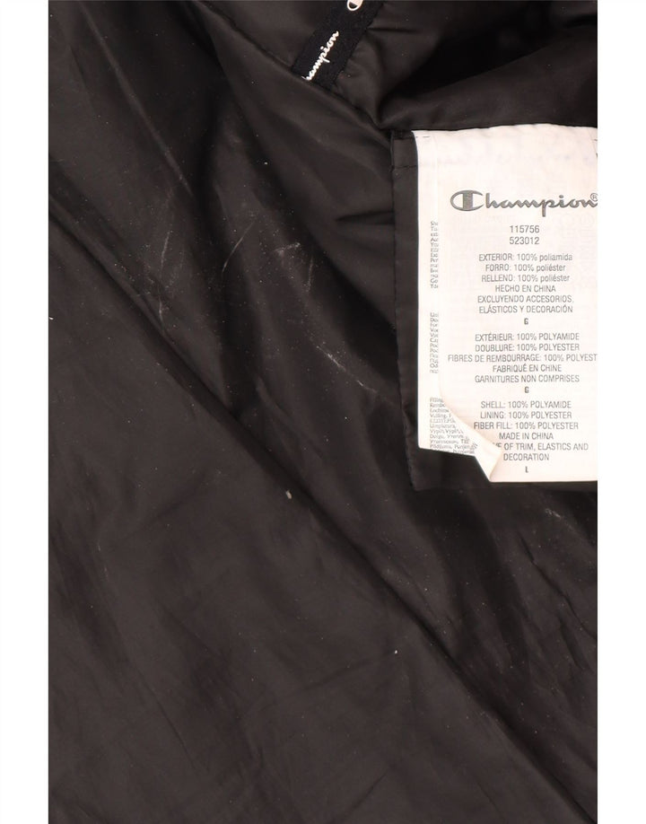 Champion Veste rembourrée pour homme UK 40 Large Noir Polyamide