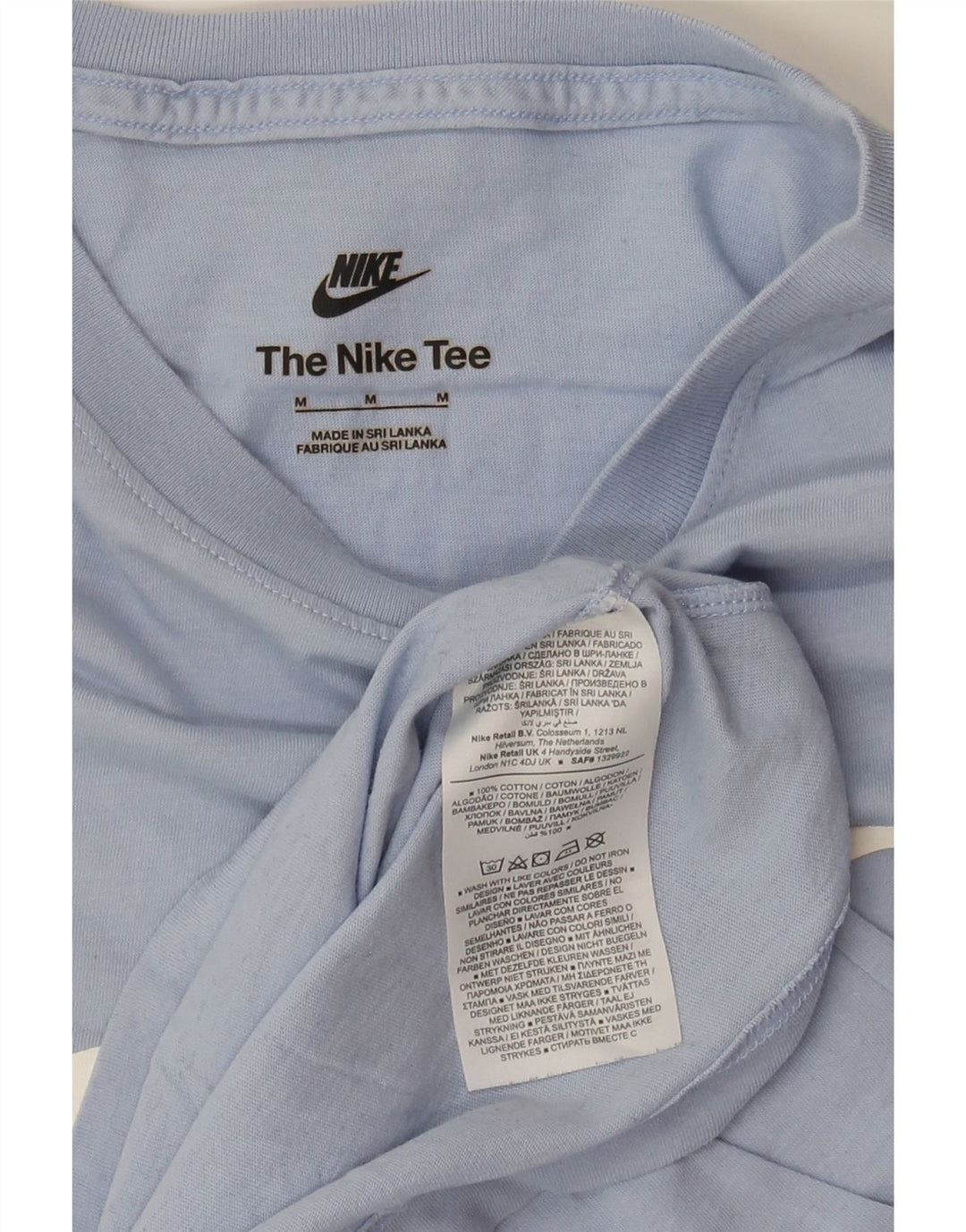NIKE T-Shirt Graphique Homme Bleu Moyen Coton