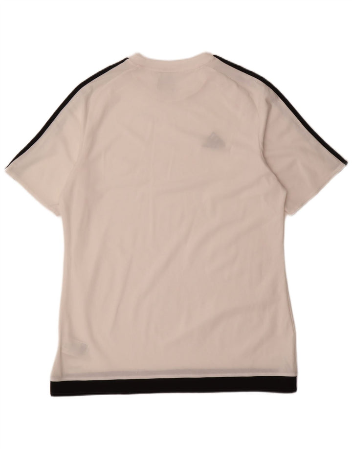 Adidas Hommes Climalite T-Shirt Haut Large Blanc Colorblock Polyester
