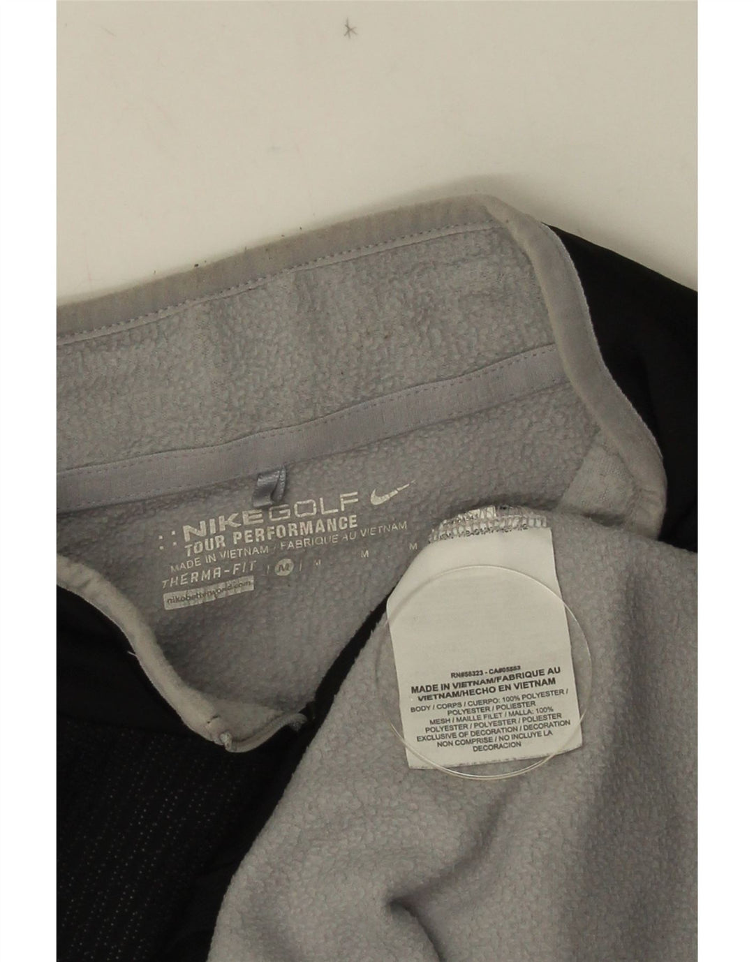 NIKE Sweat-shirt Therma-Fit à col zippé pour homme Noir moyen Polyester