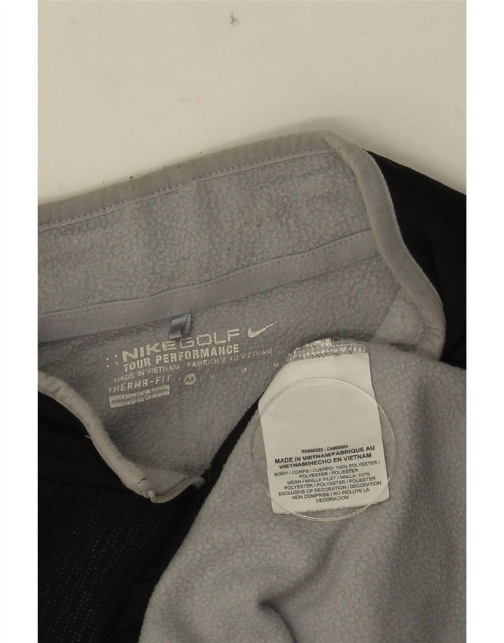 NIKE Sweat-shirt Therma-Fit à col zippé pour homme Noir moyen Polyester