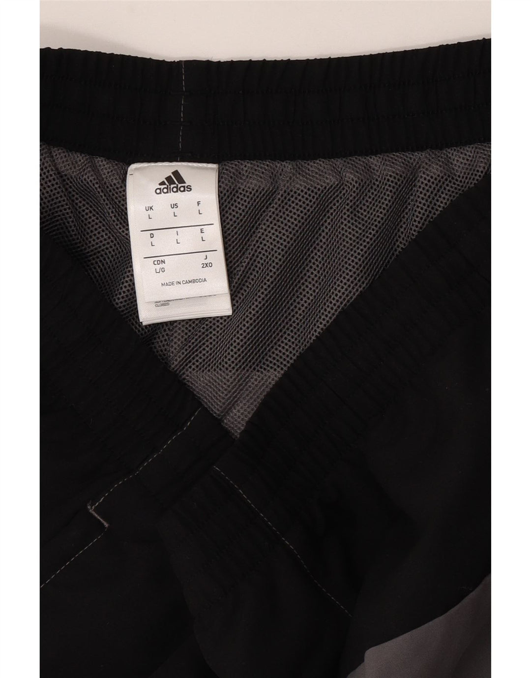 Adidas Short de sport pour homme Large Gris Colorblock Polyester