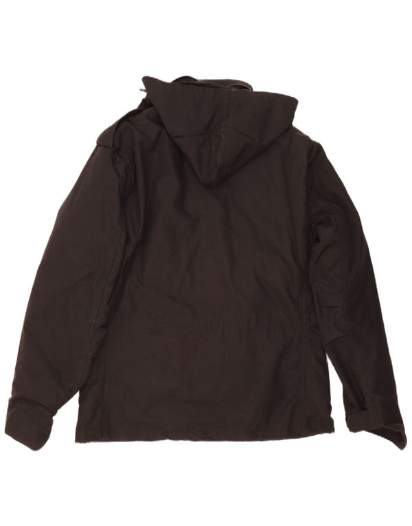 Brandit Veste utilitaire à capuche pour homme UK 40 Large Noir Polyester