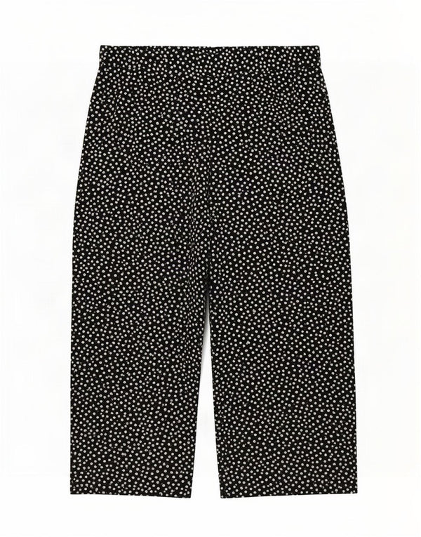 Marks & Spencer Pantalon décontracté pour femme UK 20 2XL W40 L27 Noir à pois