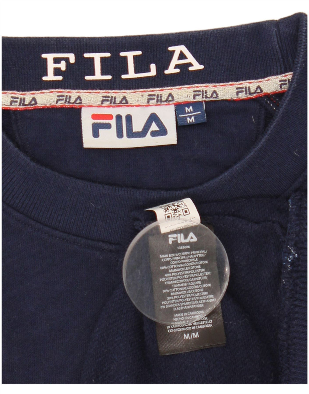 Fila Sweat-Shirt Graphique Homme Bleu Marine Moyen Coton