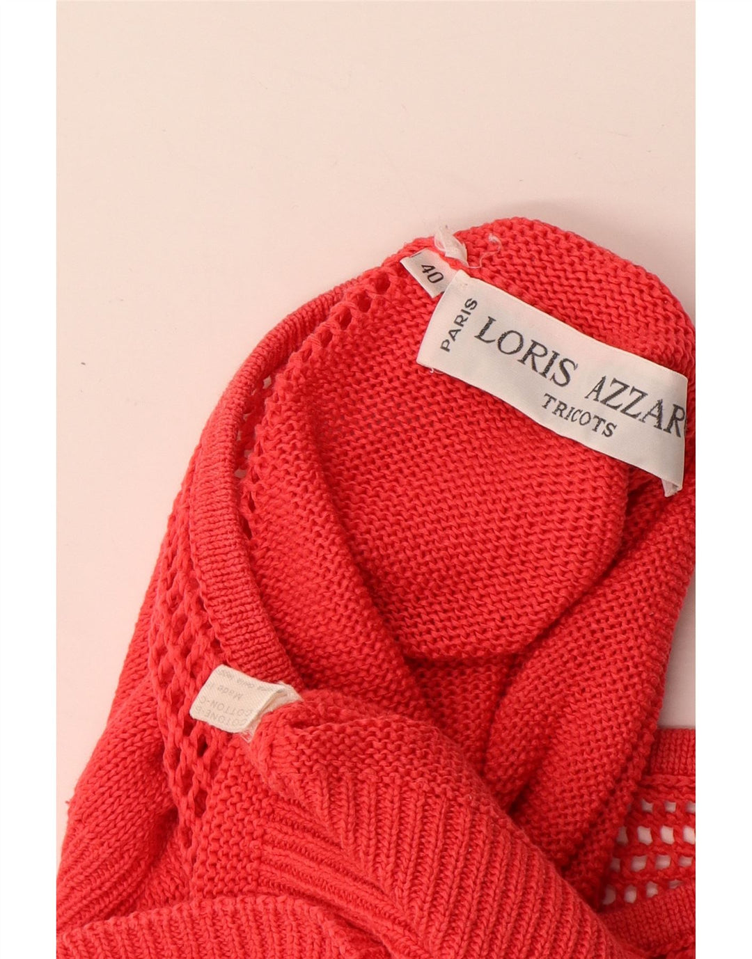 Loris Azzaro Pull court à col en V pour femme EU 40 Rouge moyen