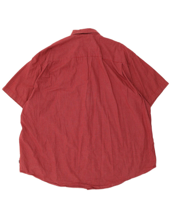 Wrangler Chemise à manches courtes pour homme 2XL Rouge à carreaux en coton