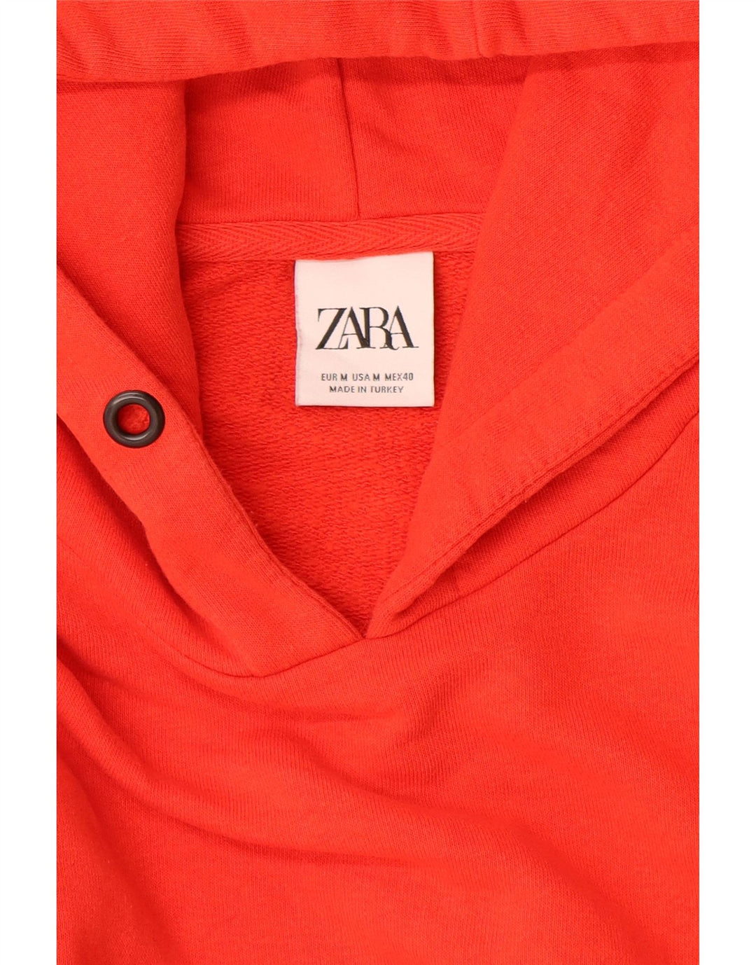 Zara Homme Sweat À Capuche Pull Rouge Moyen Coton