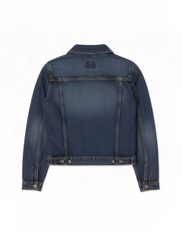 PEPE Jeans Veste en jean courte pour femme UK 10 Petit Bleu Coton