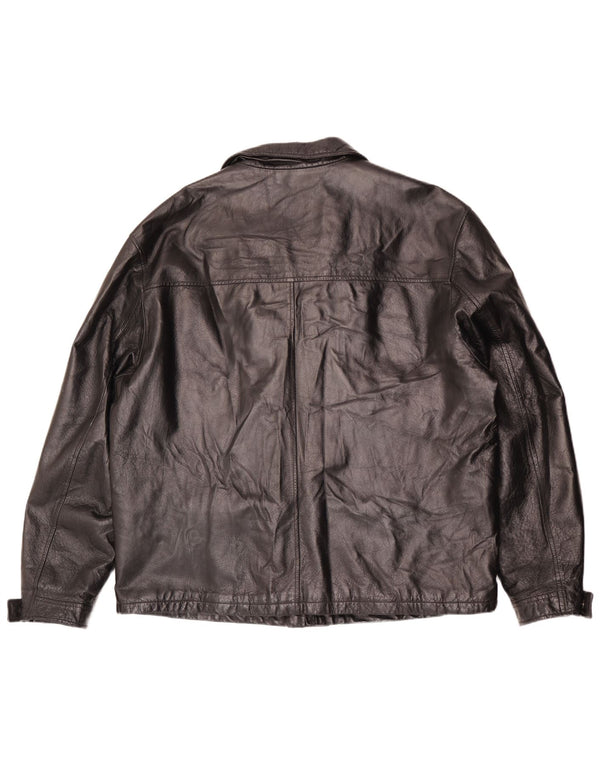 La Pelle Veste en cuir pour homme IT 58 4XL Noir