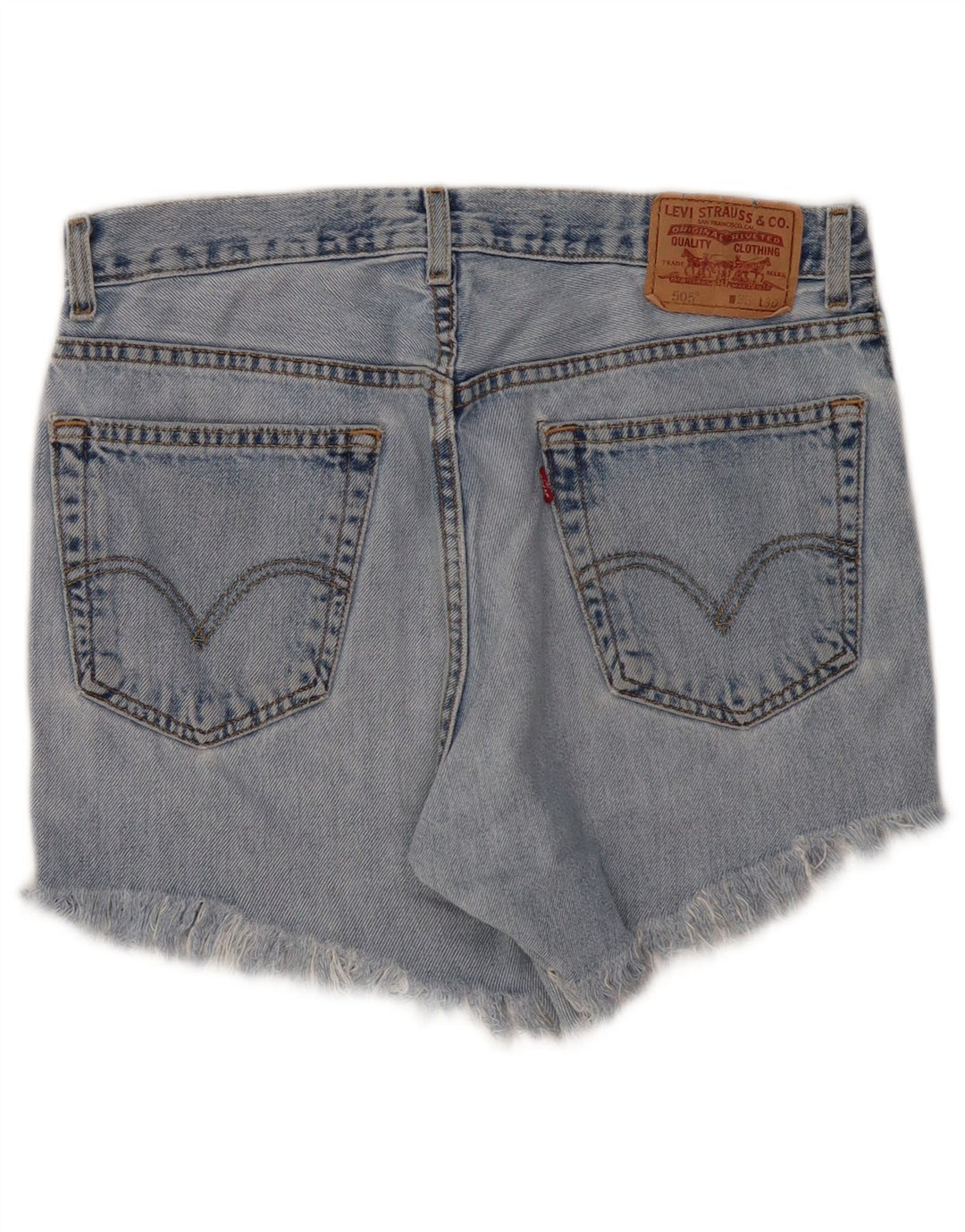 Levi's Short en Jean 505 Taille Haute Regular Fit Femme Bleu Moyen W33