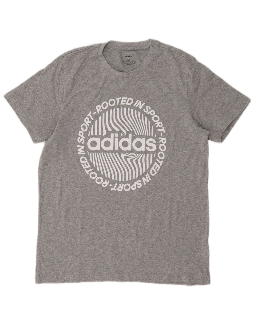 Adidas T-Shirt Graphique Homme Gris Moyen Moucheté