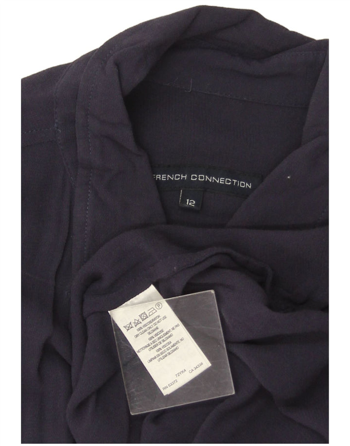 French Connection Chemisier Chemise Femme UK 42 Bleu Marine Moyen Viscose