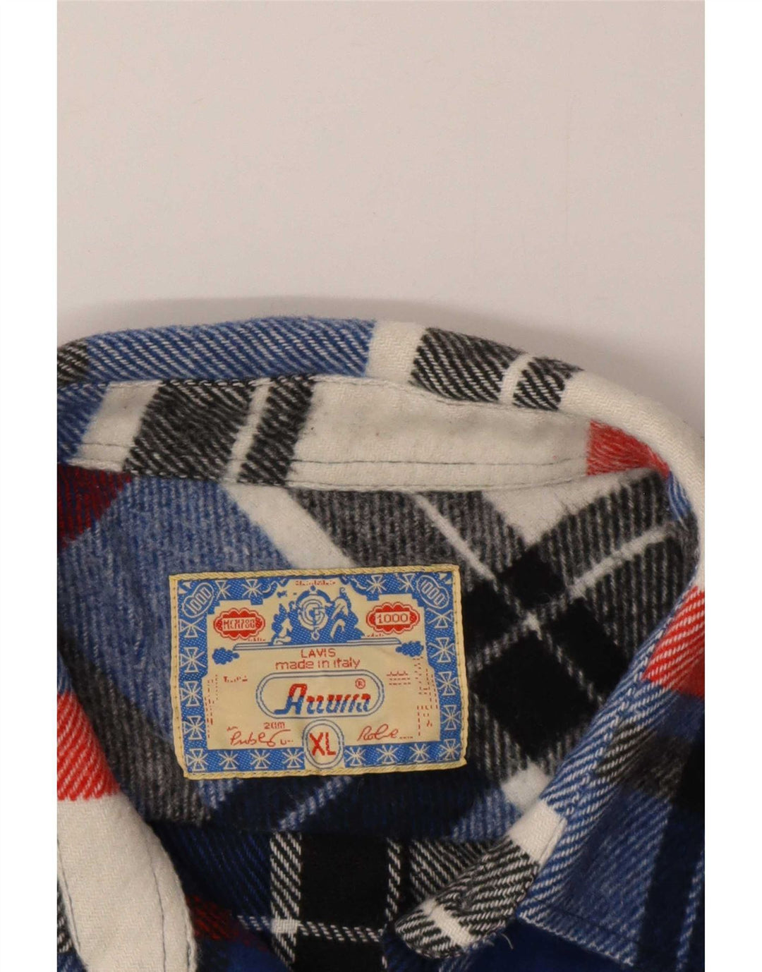 chemise en flanelle homme vintage XL Blue Check