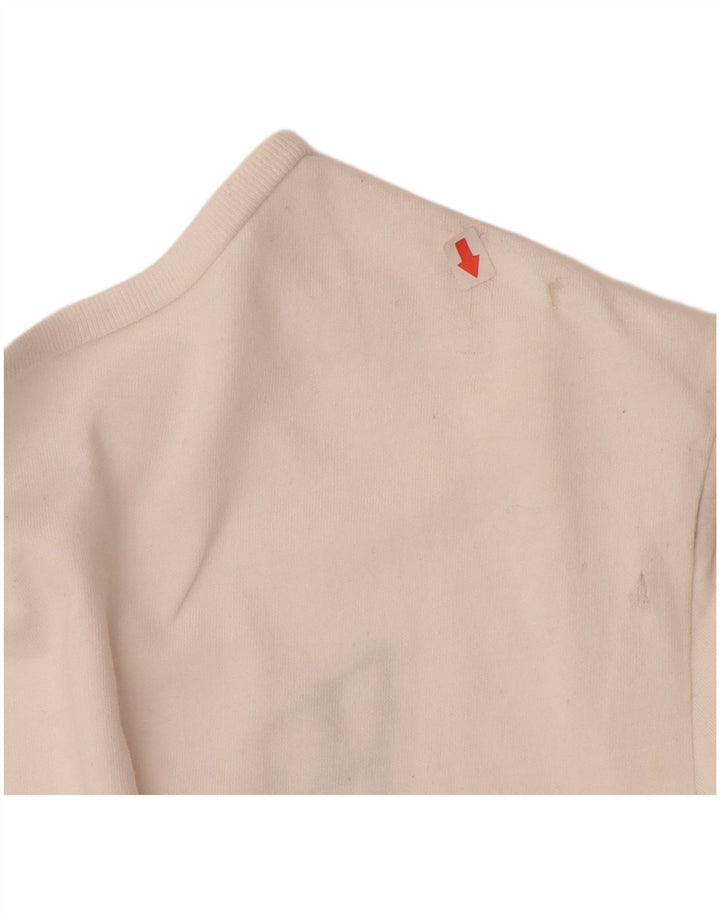 BENETTON T-Shirt Graphique Fille 11-12 ans 2XL Blanc Coton