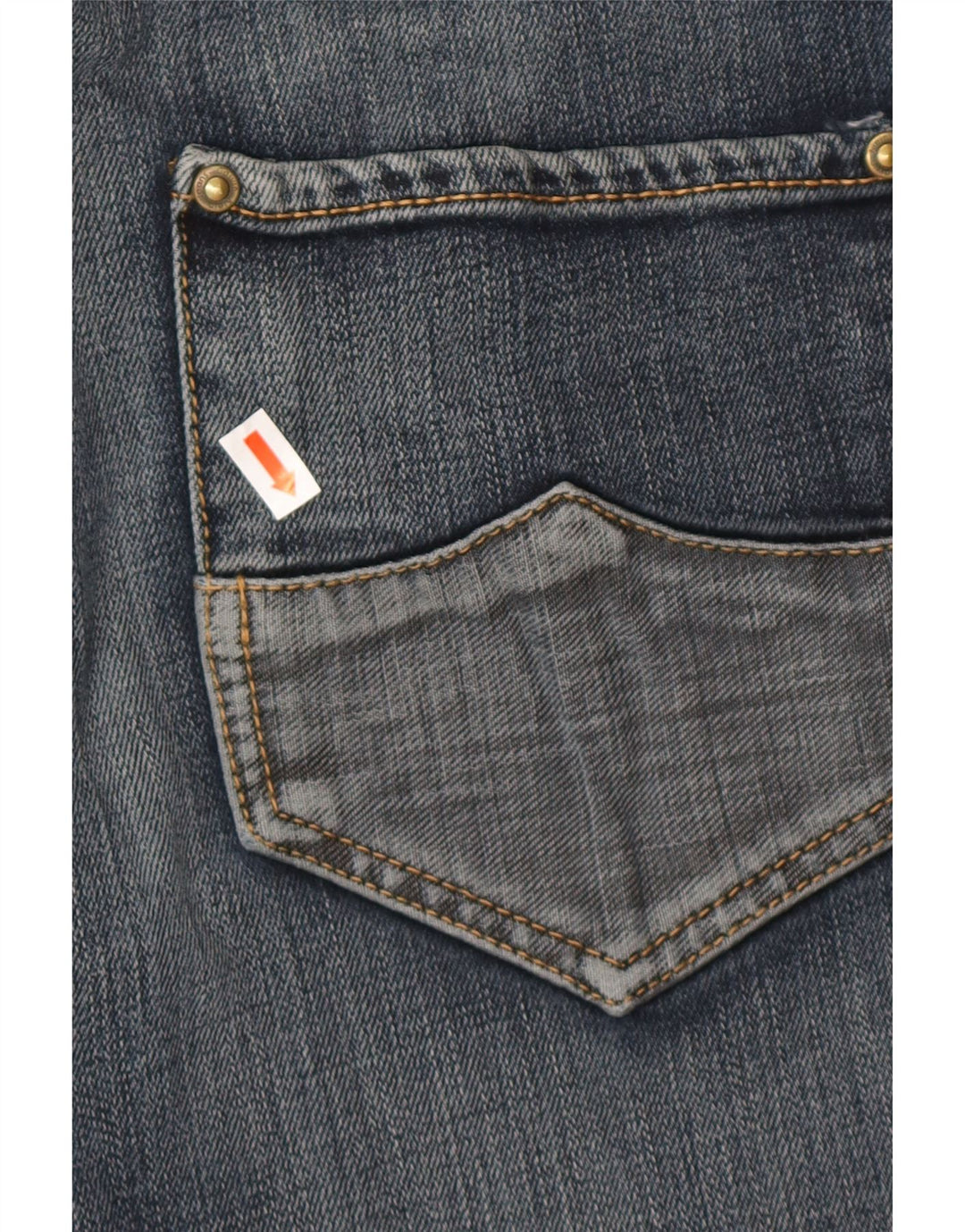 CALVIN KLEIN Femme Jean Droit W30 L27 Bleu Coton
