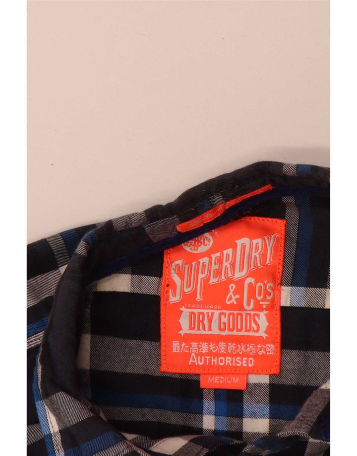 Superdry Chemise Flanelle Homme Bleu Marine Moyen Plaid Coton