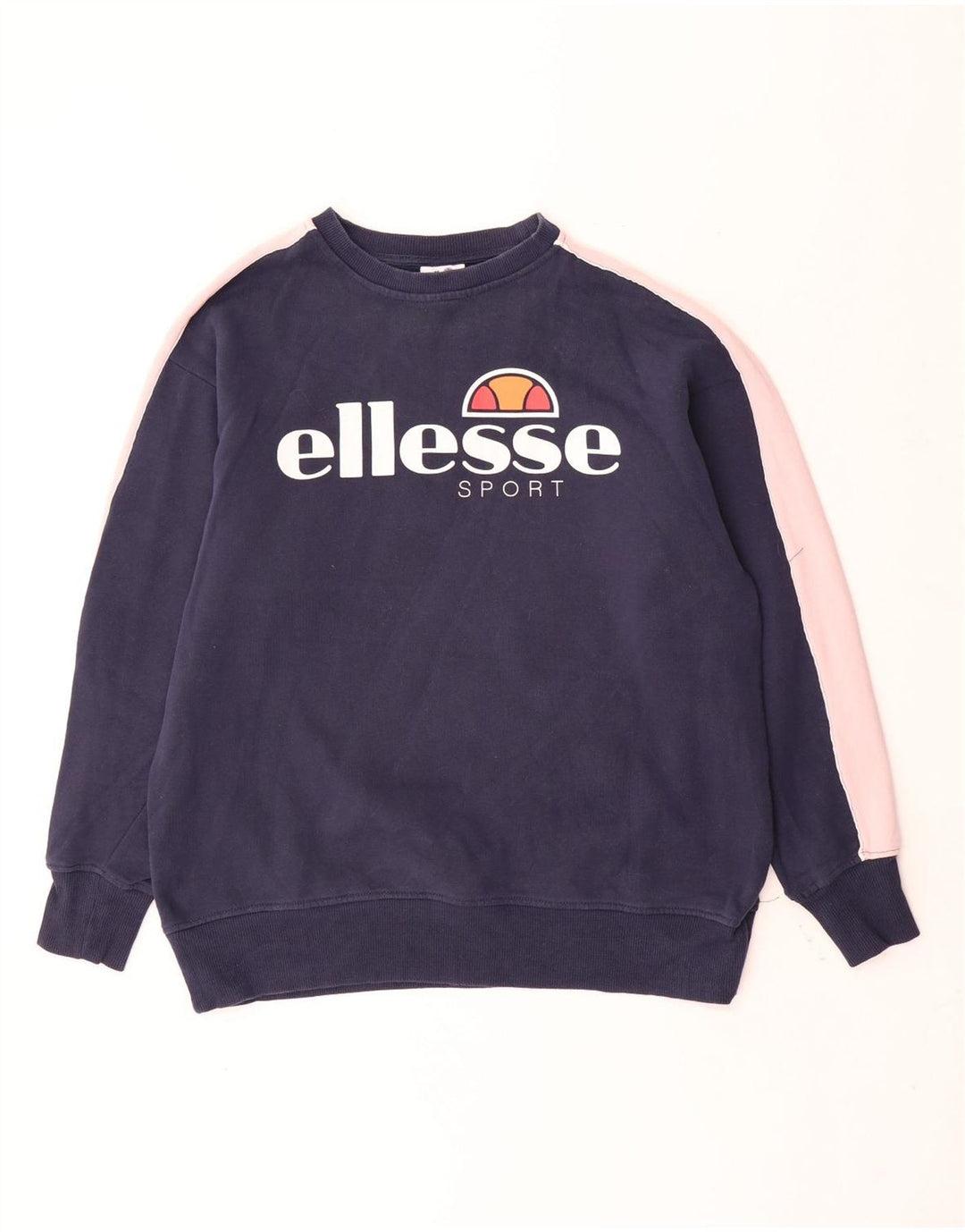 ELLESSE Pull-over surdimensionné pour femme UK 12 Bleu marine moyen
