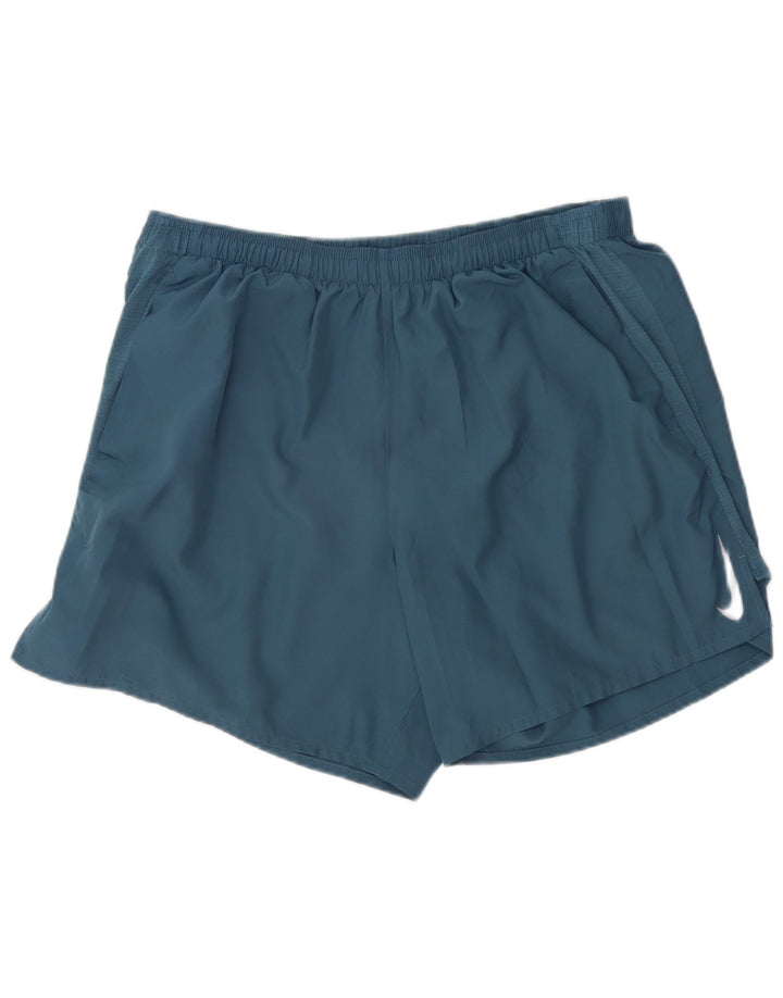 Nike Short de sport Dri Fit pour homme 2XL Bleu Polyester