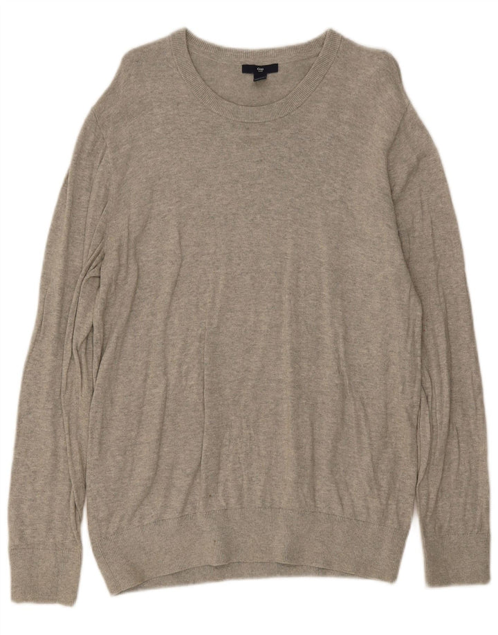 Gap Pull Col Bateau Homme Gris Moyen Moucheté Coton