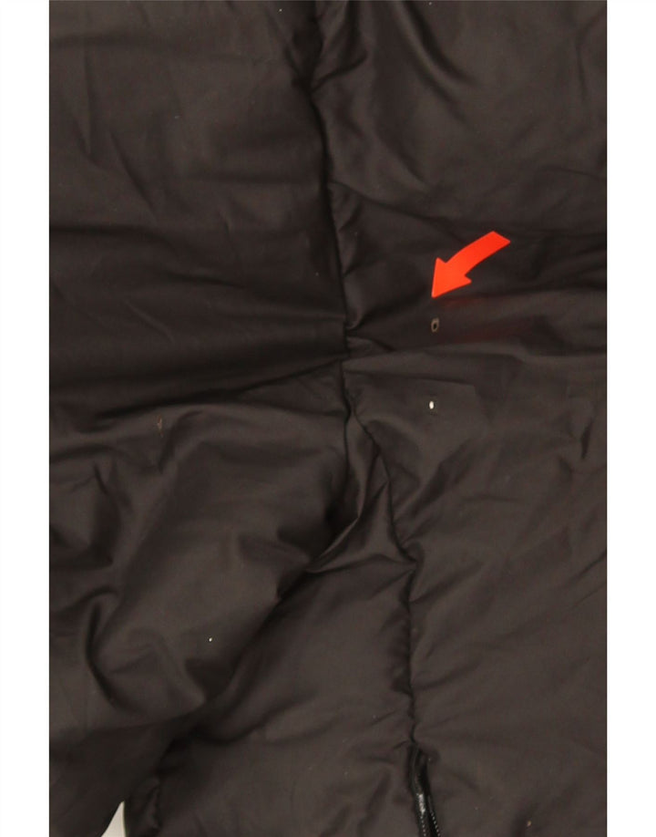 Zara Veste matelassée surdimensionnée à capuche pour femme UK 10 Small Noir Polyester