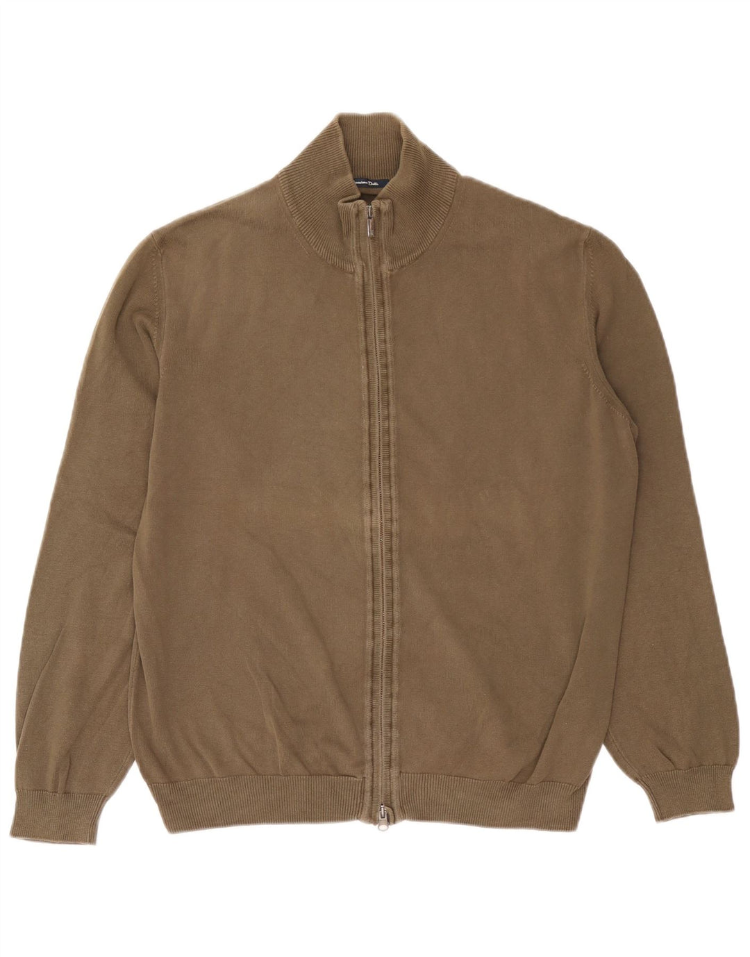 Massimo Dutti Cardigan Homme Pull Large Kaki Coton