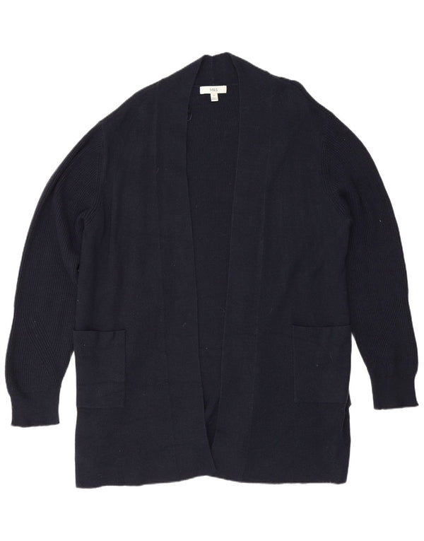 Marks & Spencer Pull cardigan ouvert long pour femme UK 20 2XL Bleu marine