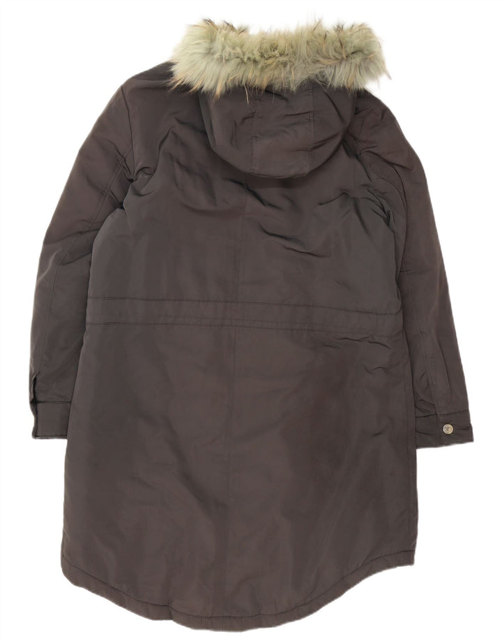 Trussardi Manteau Rembourré Oversize À Capuche IT 44 Nylon Marron Moyen | Femme Trussardi