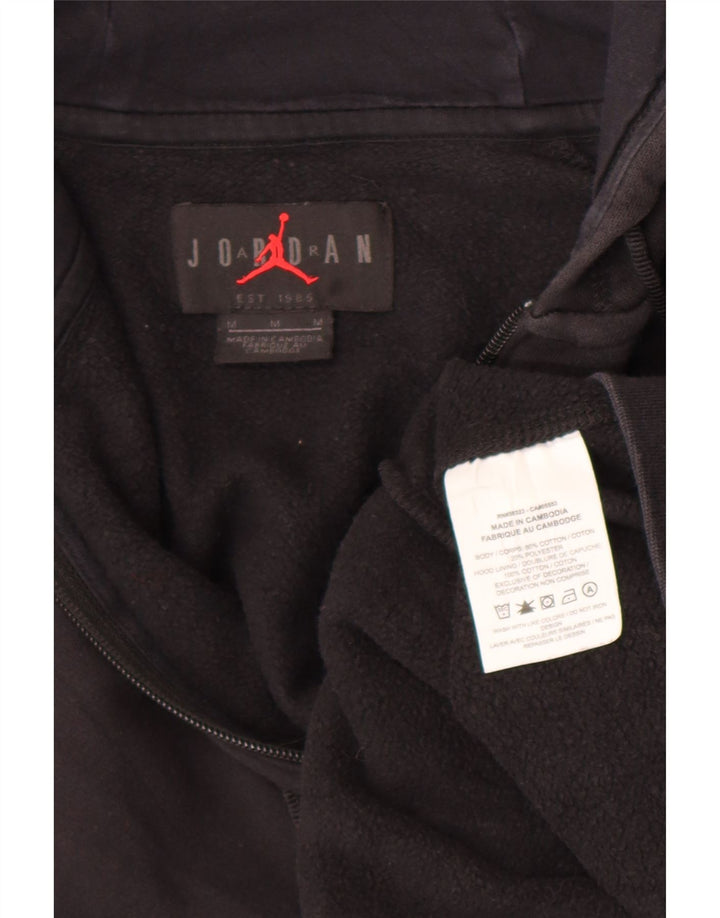 Jordan Pull à capuche zippé pour homme en coton noir moyen