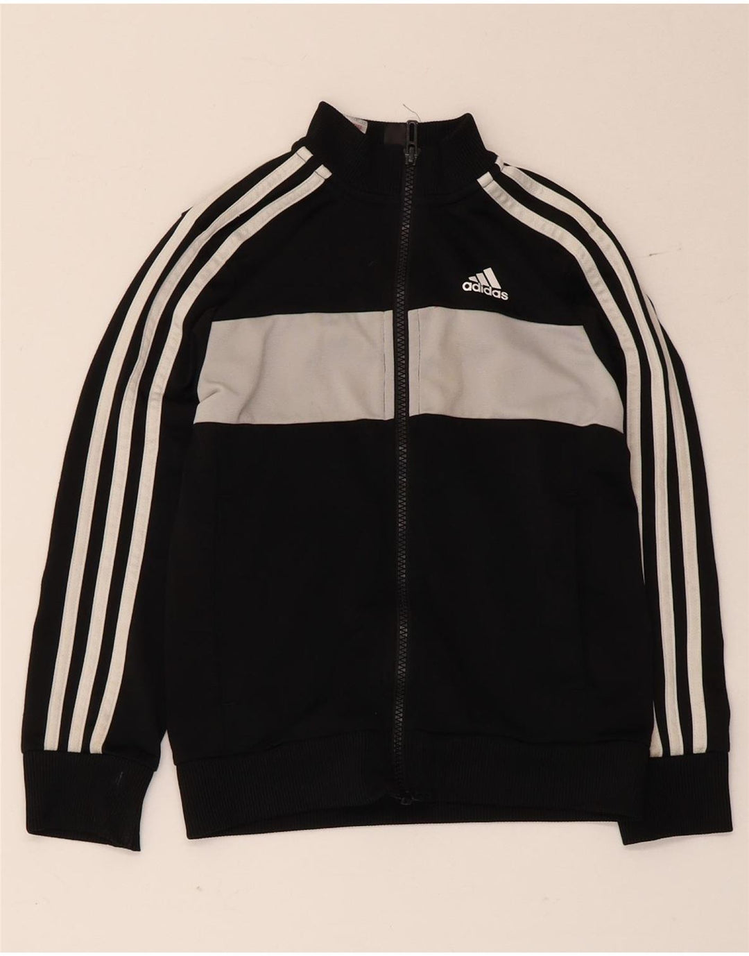 Adidas Veste de survêtement pour garçon 7-8 ans Noir Colourblock Polyester