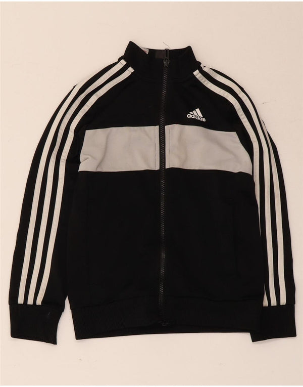 Adidas Veste de survêtement pour garçon 7-8 ans Noir Colourblock Polyester