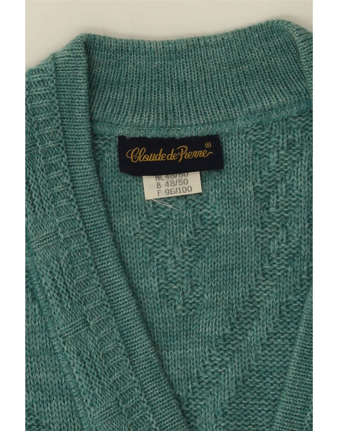 Claude De Pierre Pull Cardigan Sans Manches Homme IT 48/50 Bleu Moyen