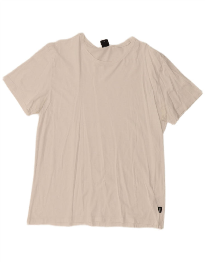HUGO BOSS Homme T-Shirt Top XL Blanc Coton
