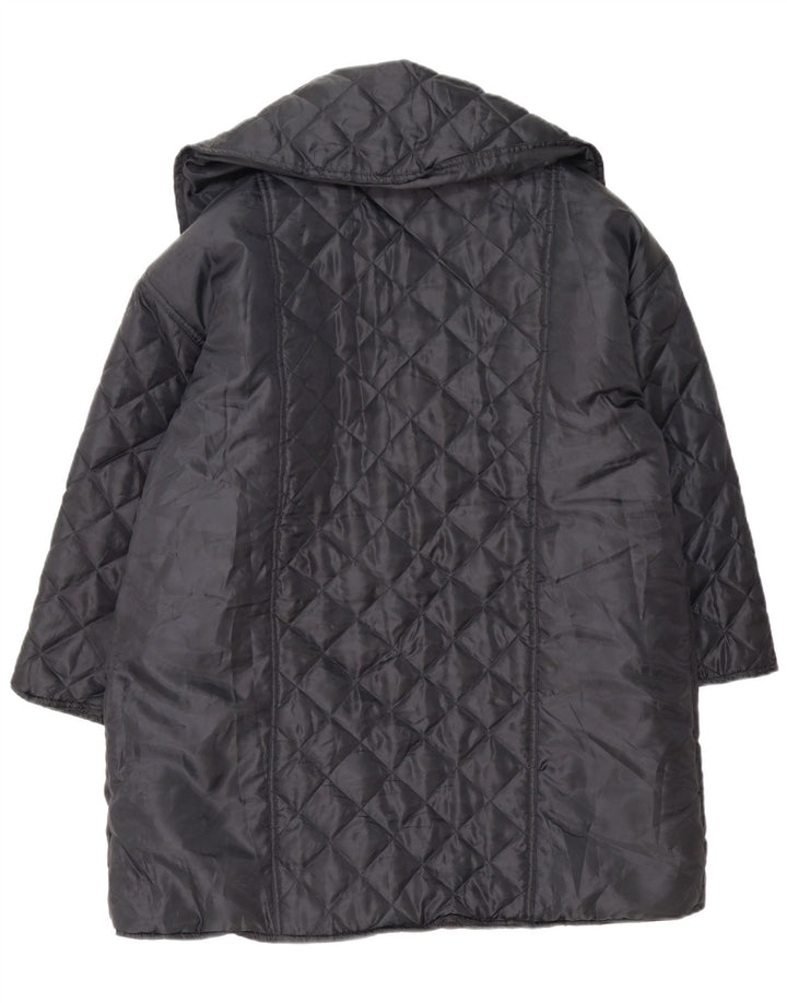 Roberta di Camerino Manteau matelassé surdimensionné pour femme UK 18 XL Noir